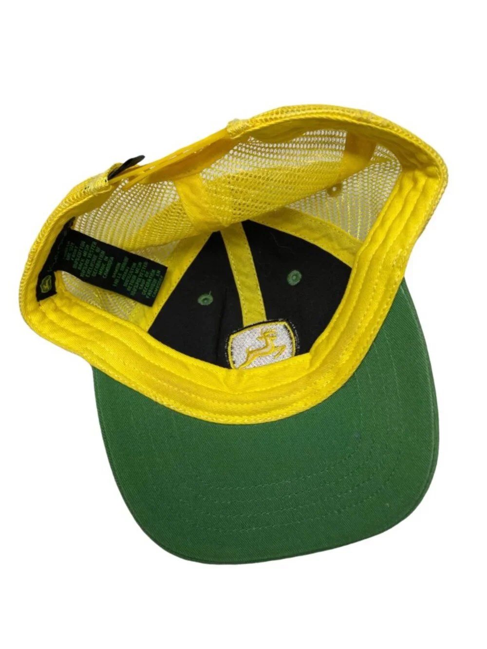 John Deere Hat Toddler OS Trademark Trucker Baseball Mesh Snap Back Green Yellow